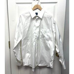 Joeseph & Feiss White Men’s Dress Shirt Clean Collar Button Down 17 1/2 33 34